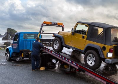 this image shows truck towing services in San Marcos, TX
